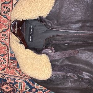 Ralph Lauren Brand New Brown Leather Jacket